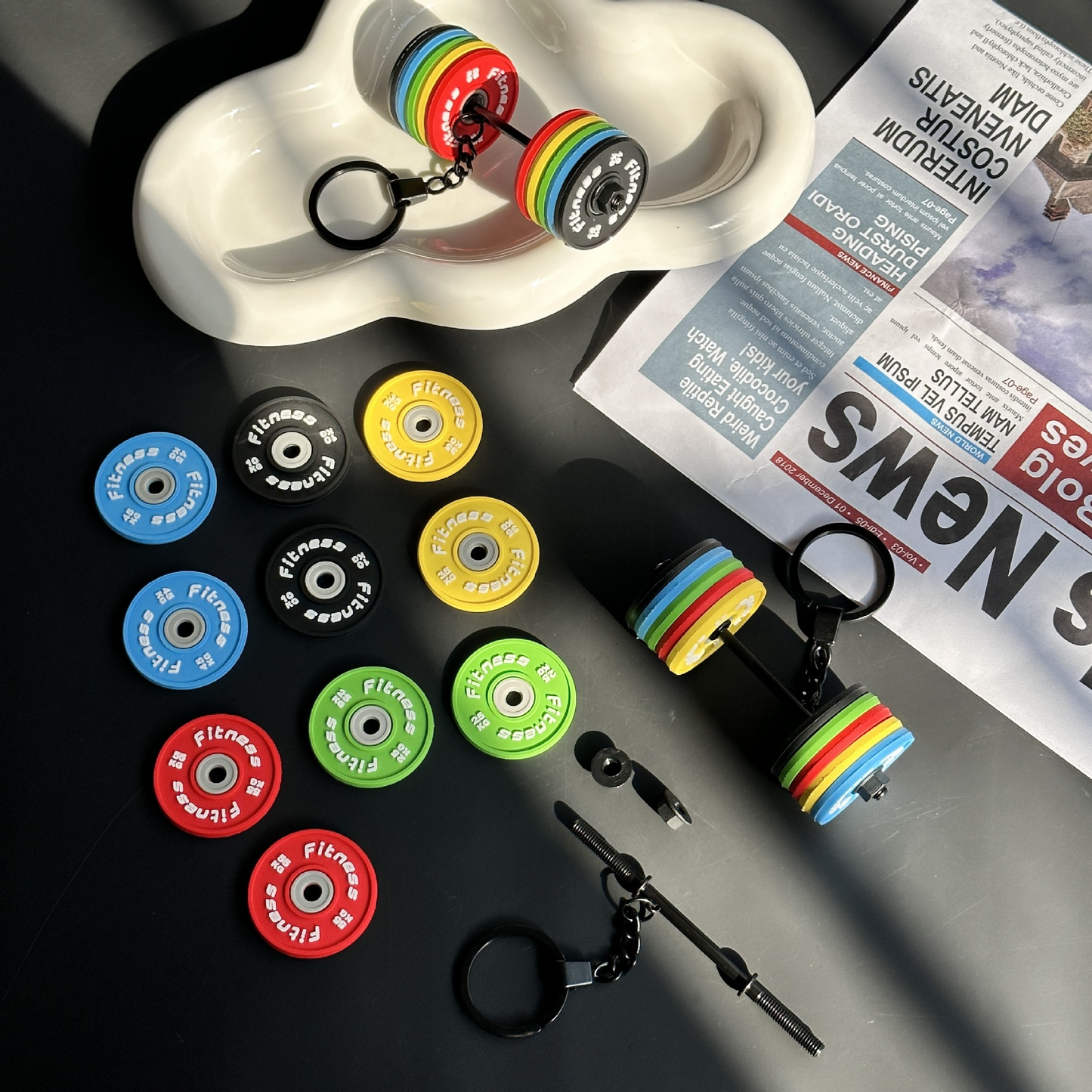 Mini Barbell Keychain – YNG EDITION –